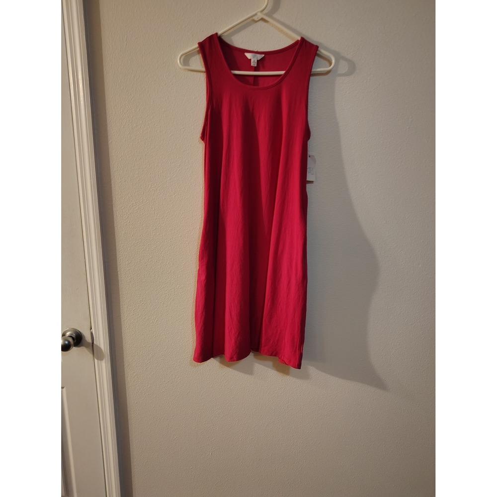 Time and Tru Womens Sleeveless Knit Dress Pink Lolita Scoop Neck M 8-10 NEW